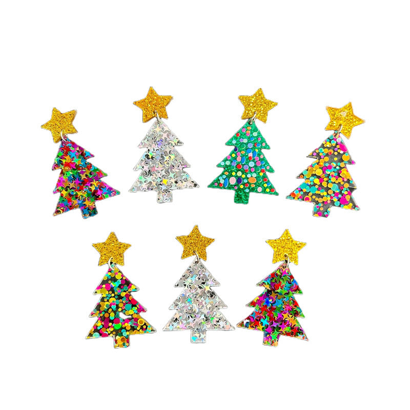 Wholesale Christmas Tree Rainbow Koala Dinosaur Cactus Acrylic Earrings